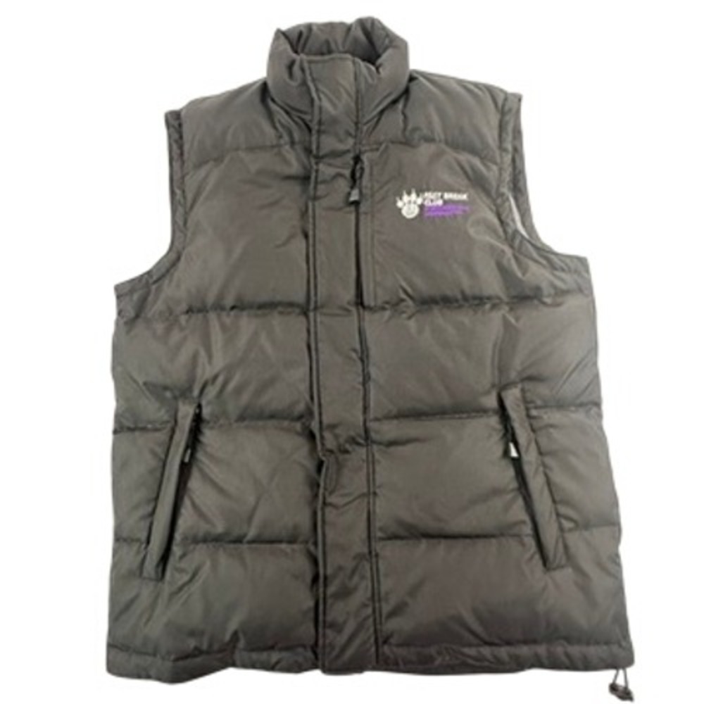 North End Mens Medium Puffer‎ Vest Black Down Fill Northwestern University M